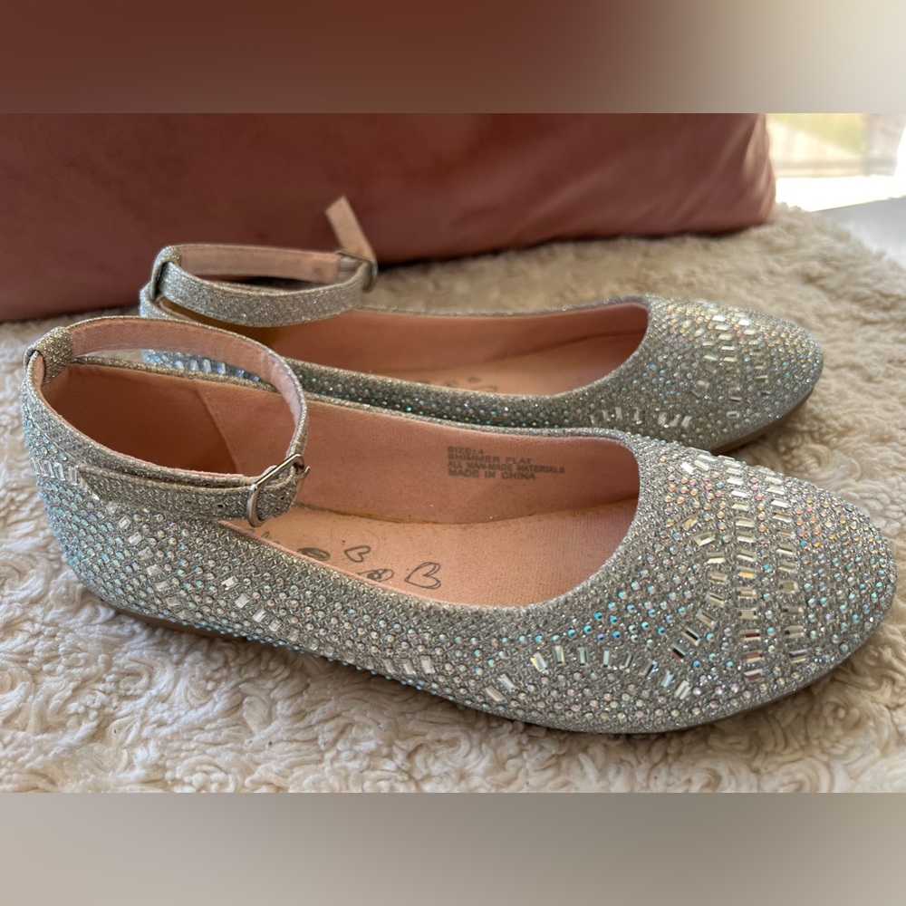 Girls Shimmer Flat ballet shoes